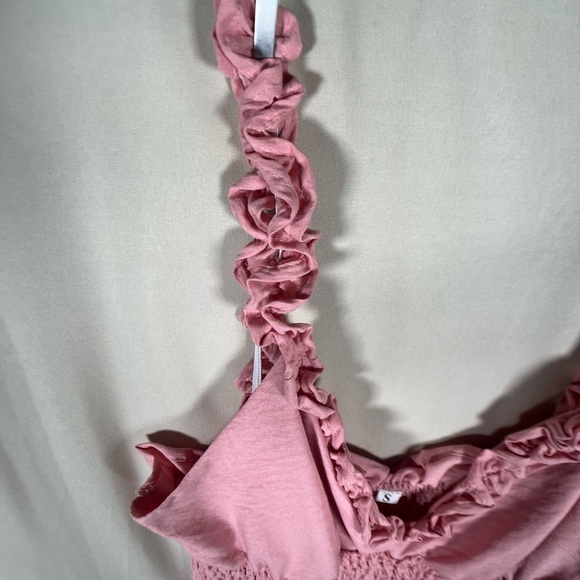 NWOT! Pink Ruffled Mini Sundress - Picture 7 of 8